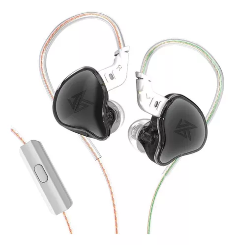 Auriculares Kz In Ear Edc Negro Con Microfono - Cable Fijo