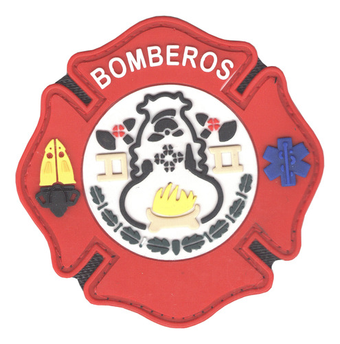 Parche Militar Tactico Bomberos Escudo Con Hachas Airsoft