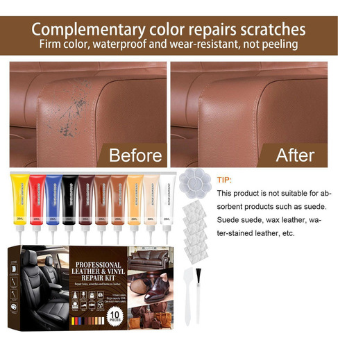 Wf Kit Reparación Asientos Cuero Restaurador Color