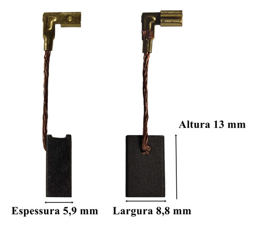 Escova De Carvão Esmerilhadeira Ga4534/ga5030 Cb-459 Makita