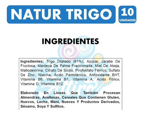 Cereal De Trigo Inflado -colación De Natur (pack Con 10 Uni)