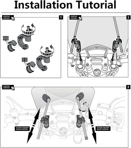 Imagen 10 de 10 de Parabrisas Moto Universal Kawasaki Yamaha Pulsar Suzuki