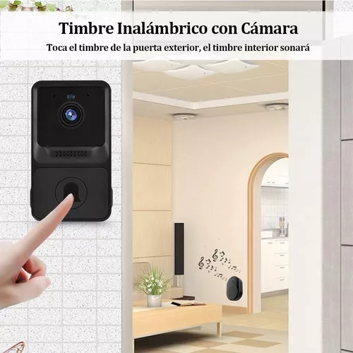 Timbre Inalambrico WiFi 2.4 Con Camara Inalambrico Para Puerta De Casa  Exterior