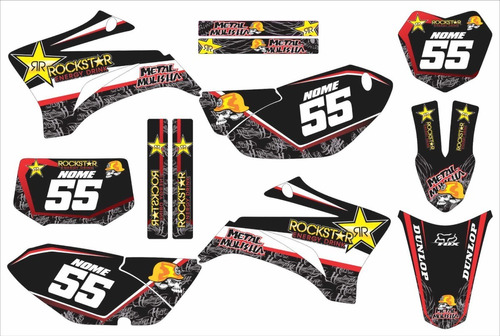 Kit Adesivos Moto De Trilha Ttr 125 Rockstar Cross Ttr01