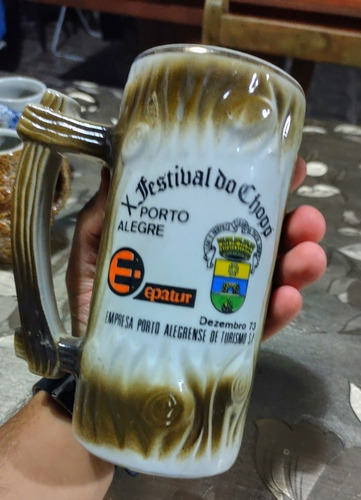 Imagem 2 de 4 de Caneca Colecionável - X Festival Do Chopp 1973 Epatur