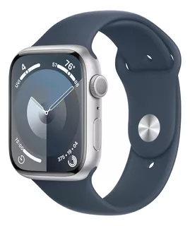 Apple Watch 9 Gps 45mm Deportivo Caja Aluminio Storm Blue Plateado Plateado Azul Tormenta