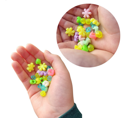 Kit Bandeja Com 122 Miçangas Coloridas Para Pulseiras, Anéis