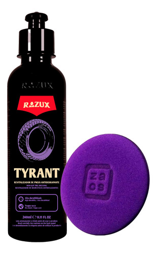 Tyrant Revitalizador De Pneus Antiderrapante Razux Aplicador