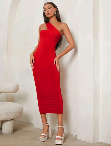 Shein Tall Vestido Ajustado De Un Hombro Para Fiesta Y Event