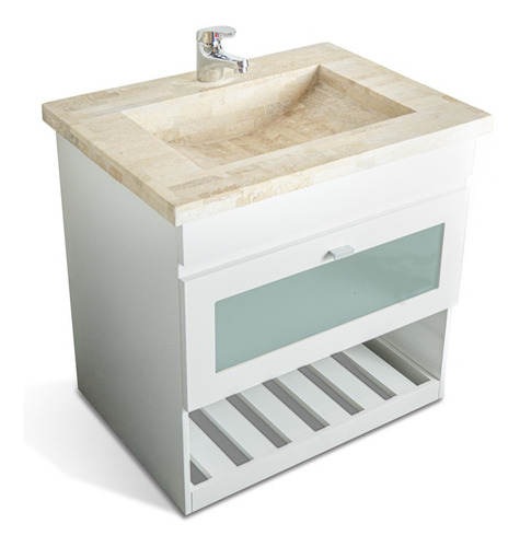 Imagen 1 de 9 de Vanitory CoLG 60cm Bacha Travertino