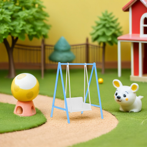 Mini Swing: Móveis De Casa De Bonecas Porch Swing Em Miniatu
