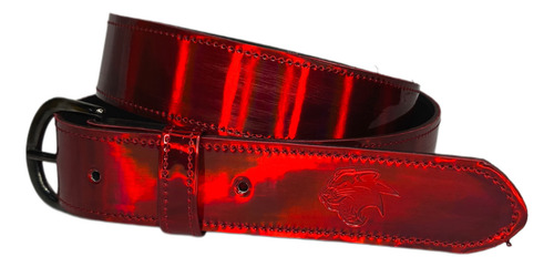 Cinto De Charol Para Beisbol Softball De Piel Resistente Rojo Tornasol L