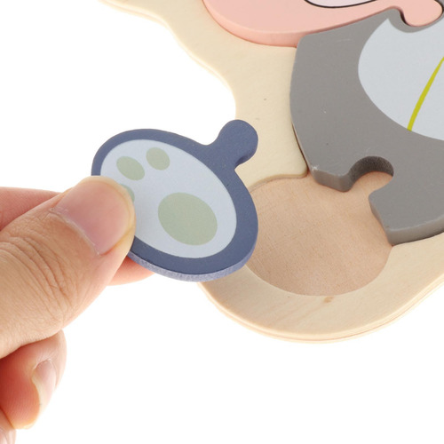 Rompecabezas De Madera Para Niños Pequeños Juguetes Panda