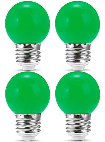 4 Pack G14 Led Green Light Bulb 1w 120v E26 Base Small ...