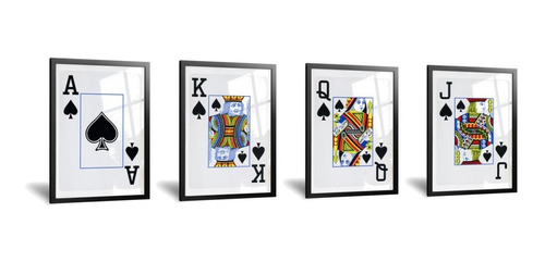 Cuadros Minimalistas - Poker Picas - 50x70 Cm 