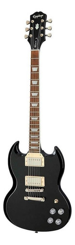 Guitarra eléctrica Epiphone Modern SG SG Muse de caoba jet black metallic metalizado con diapasón de laurel indio