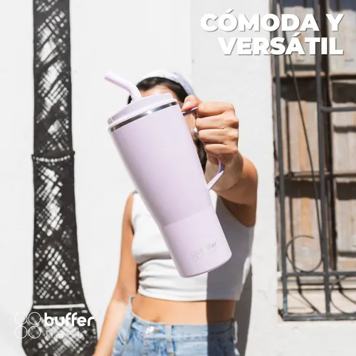 Vaso Mug Termico Frio Calor 1 Lt Buffer Roques 1L Acero Inox color SOAKED LILAC