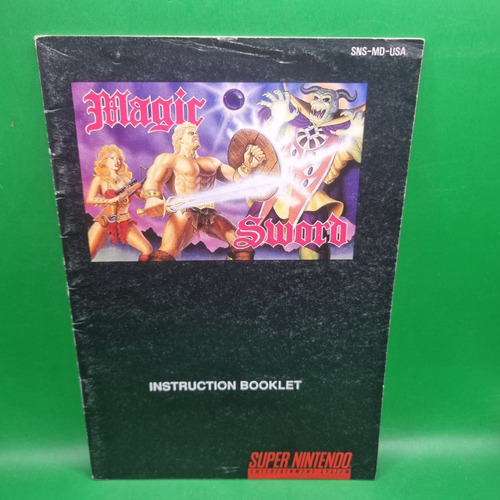 Manual Magic Sword Super Nintendo 