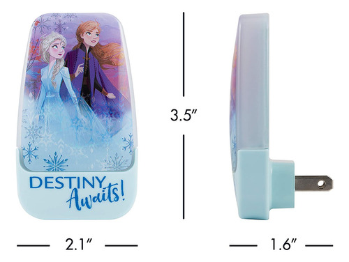 Disney Frozen Luz Nocturna Led 45670, Anna Y Elsa, Princesa,