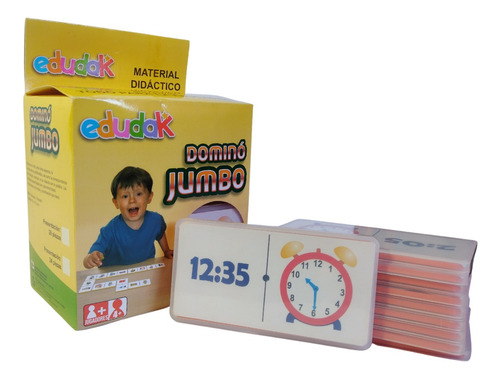 Dominó Para Niños Jumbo Reloj Juego Infantil 24 Piezas