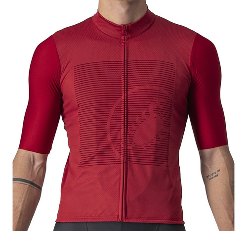 Camisa Ciclismo Castelli Men - Bagarre - Pro Red -
