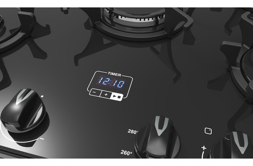 Fogão De Piso 5 Bocas Iris Timer Glass Wt