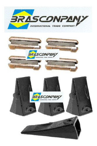 7107319 Kit 4 Unha Std Concha + 4 Pino Flex Para Bobcat 325