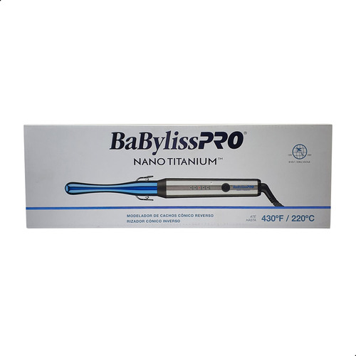 Modelador Cônico Reverso Blue Nano Titanium Babyliss Pro
