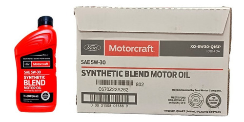 Aceite Motorcraft 5w30 X Caja 12 Unidades