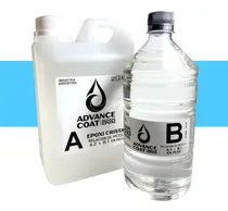Comprar Resina Epoxi 3kg Cristal Vidrio Líquido Advance Coat Color Resina Epoxi Cristal