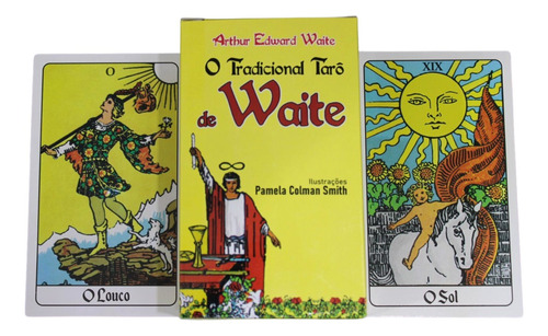 Grande Tarô Waite 78 Cartas + Toalha Saquinho ( Escolha Cor)