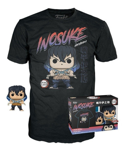 Funko Pop! Demon Slayer - Playera Inosuke Unmasked Talla S