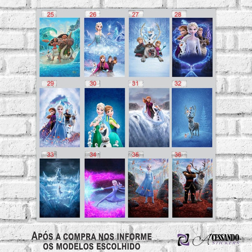 Imagem 4 de 10 de 5 Pôsteres Cartazes Novos Personagens Da Disney - 20x30 Cm