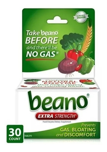 Beano Enzima Digestiva Ultra 800 Prevenção De Gases 30tablet Sabor Sem Sabor