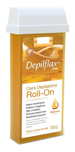 Caixa Contendo 12 Unidades De Refil De Cera 100gr Para Roll On Natural Base Mel Depilflax