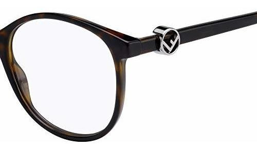 Gafas Fendi Ff Habana Oscuro Con Lentes De Demostración 51mm