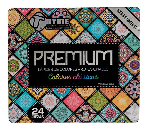 Tryme 24 Lapices De Colores Clasicos Profesionales Premium 