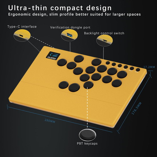 Nlofin Arcade Stick Sin Palanca Controlador Sin Palanca Con