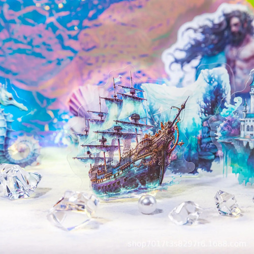 Poseidón Vortex De La Serie Mermaid Poseidon, 99 X 131 Mm,