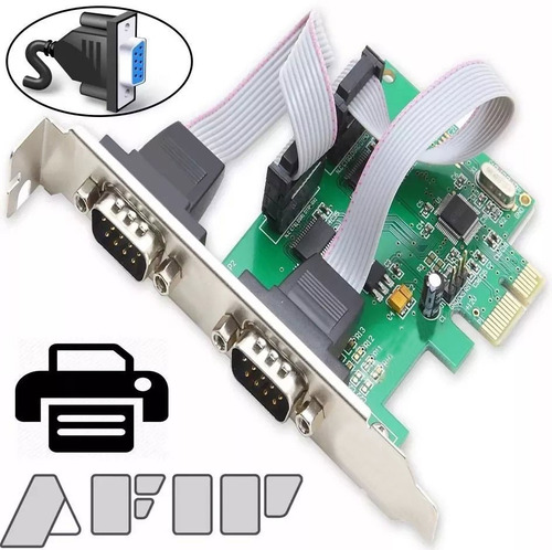 Imagen 2 de 10 de Placa Pci E Rs232 Db9 2 Puertos Express Impresora Fiscal