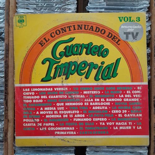 Cuarteto Imperial El Continuado Vol 3 Lp Vinilo Exc Duncant