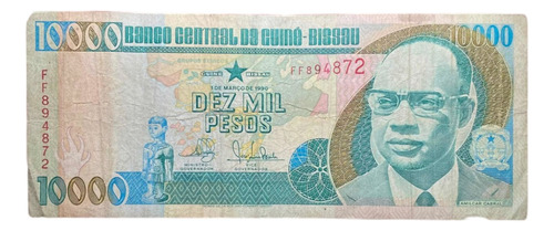 Billete 10000 Pesos Guinea Bissau 1990 Pick 15 A