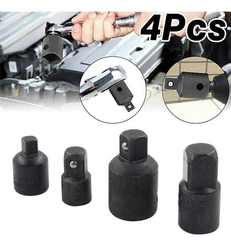 8 Peças Adaptador Soquete Redução 1/4 3/8 1/2 Cr-v