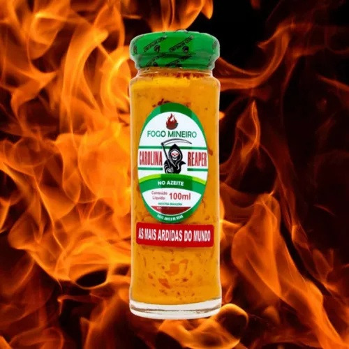 Pimenta Carolina Reaper Macerada Azeite 100ml Sem Gluten