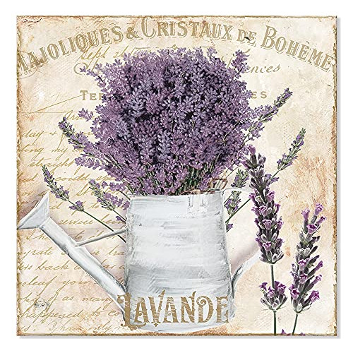 Arte De Pared Púrpura De Lavanda, Pintura De Flores De...