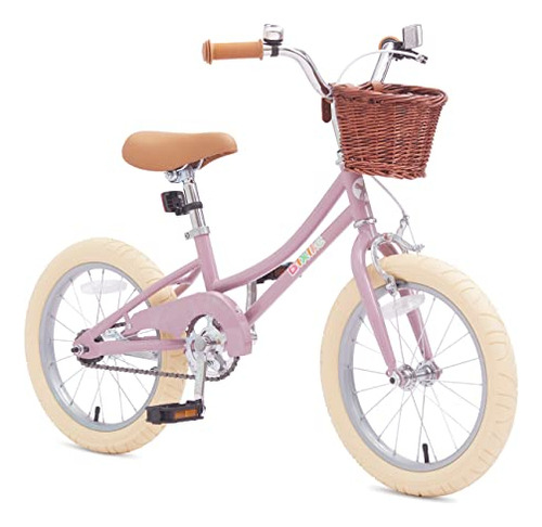 Bicicleta De Diseño   Para Niñas Con Cesta Para Niños De