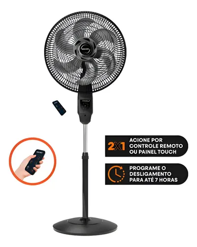 Ventilador Mallory Coluna Chronos 40cm Pr-gr Grafite Cor da estrutura Preto Diâm