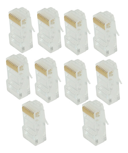 Rj50 Crimp End 10p10c 10 Pin Plug Para Cable Sólido /