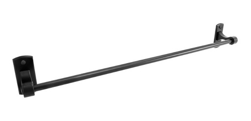 Toallero Barra De 60 Cm Negro En Aluminio