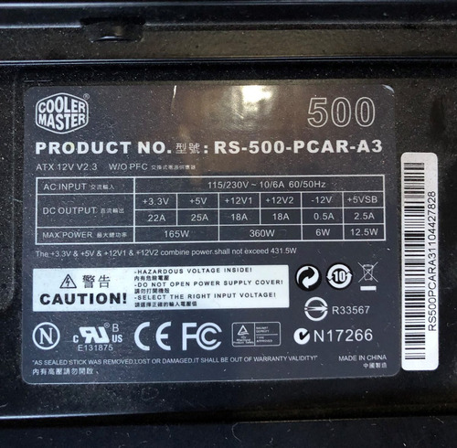 Imagen 2 de 4 de Pc I5, 8gb Ram, P. De Video 1gb Ddr3, Hdd 500gb - A Reparar